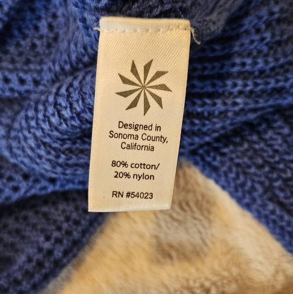 Athleta Blue Open Knit Long-sleeve Pullover, Sz. M - Picture 8 of 9